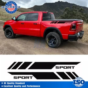 Calcomanía de vinilo negra mate para maletero trasero cama lateral apta para Dodge RAM 1500 2500 3500 - Imagen 1 de 7