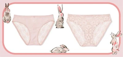 Calcinha de biquíni S Shell blush rosa Victorias Secret costas completas floral renda buraco na fechadura - Imagem 1 de 4