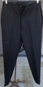 Vintage Men’s Wool Trousers – VGC – BLACK WOOL – MADE FOR SUSPENDERS COLLECTIBLE - Picture 1 of 11