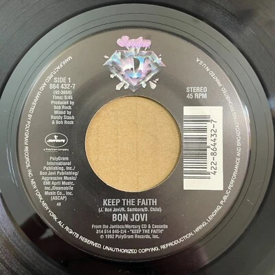 BON JOVI Keep The Faith / I Wish Everyday Could Be Like XMas 45 Jambco 864 432-7 - Image 1 of 4