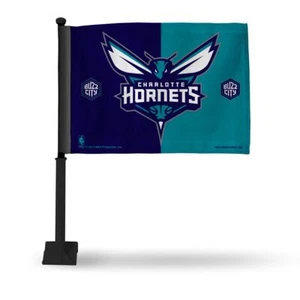 Charlotte Hornets NBA 11x14 Window Mount 2-Sided Car Flag - Picture 1 of 5
