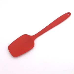 Silicone mixing spoon spatula  21 & 28 cm in 7 Colours GOOD QUALITY & VALUE UK - Picture 1 of 21