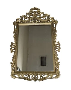 Espejo de pared gótico vintage Burwood #4001 MCM Hollywood Regency dorado ornamentado - Imagen 1 de 4