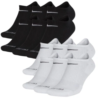 Nike Men's Socks Everyday Plus Cushioned Athletic Training Dri-Fit No-Show Socks - Image 1 of 4