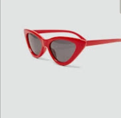 ZARA NUEVO Gafas de Sol Ojos de Gato ROJAS con Cómodo Estuche Portátil Foto 1 de 4