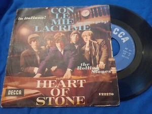 ROLLING STONES - CON LE MIE LACRIME. HEART OF STONE. 45" DECCA F22270 - Foto 1 di 4