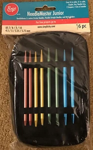 Boye Needle Master Junior 16 Pc Knitting Needle Set In Case US 7, 8, 9, 10 Cable - Picture 1 of 4