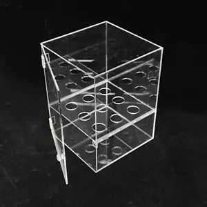 Eiskegel Vitrine 9 Löcher Klar Acryl mit Magnetriegel Verschluss - Bild 1 von 17