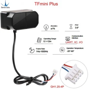 TFmini Plus LiDAR Range Finder Module Short Distance Sensor IP65 IIC for Arduino - Picture 1 of 6