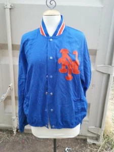 Vintage New York Mets Jacket ***stains and holes" Feels Like Cotton USA Majestic - Picture 1 of 12