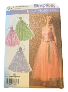 Simplicity 3878 Jessica McClintock Bridesmaid Prom Formal Dress 12-20 Uncut Z3 - Picture 1 of 3