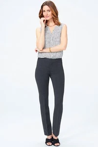 NYDJ Ponte Knit Slim Trousers Colour Charcoal Heathered Size UK 22 - Picture 1 of 5