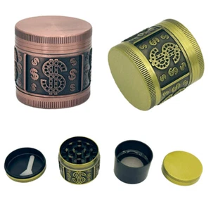 40mm Dollar Smoke Grinder 4-Layer Metal Herb Grinder - Random Colors - Picture 1 of 7