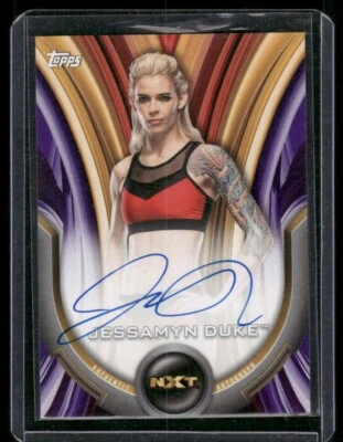 JESSAMYN DUKE 2020 Topps WWE Women's Division Purple Parallel Auto #A-JD #D /99 - Image 1 of 2