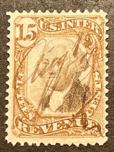 Travelstamps: US Stamp Scott #R139 - 15¢ 1871-1872 Revenue Stamp Used Pen Cancel - Picture 1 of 5