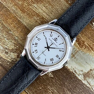 Baume & Mercier Riviera Stainless Steel Thin Quartz White Wristwatch 5131.001 - Picture 1 of 12