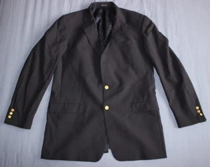 Bobby Jones Men's Black Golf Sports Wool Coat Jacket Blazer Size 44" Good Used - Picture 1 of 8