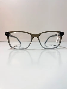 Geoffrey Beene G538 Transparent Grey Plastic Rectangle Glasses Frame 54-16-145 - Picture 1 of 4