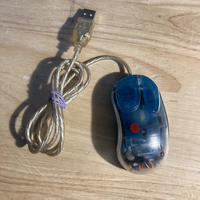 Macally UMF2 Mouse Transparent For Apple USB Mechanical Mouse Tested And Working - Image 1 of 4