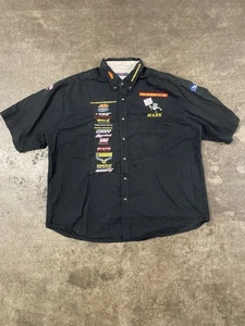 Vintage KTM Mechanic Racing Black Button Up Balenciaga Reference XXL - Picture 1 of 6