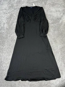 Gap Dress Womens Medium Black Blouson Midi New - Picture 1 of 11