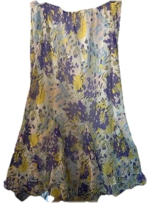 Acuarela Arte Floral Púrpura y Pastel Hada Gasa Dobladillo Capas Falda CATO 14-16W Foto 1 de 4