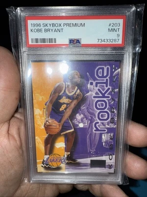 Kobe Bryant 1996-97 Skybox Premium #203 RC ROOKIE PSA 9 Mint - Image 1 of 2