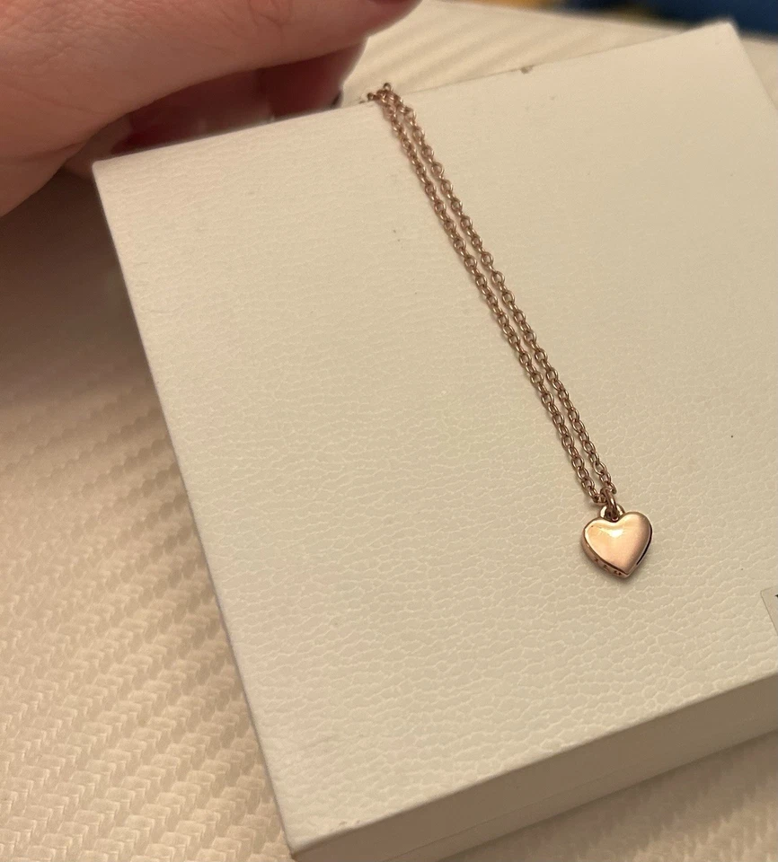 Ted Baker Hara Rose Gold Tone Heart Pendant Necklace Gift Packaging - Image 1 of 3