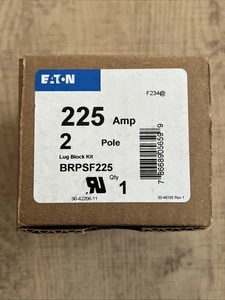 ( NEW ) EATON BRPSF225 Lug Block Kit 225 A 240VAC 2 Pole FREE SHIPPING - Picture 1 of 7