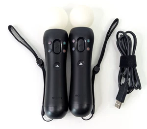 2x Very Good PS4 PS5 Genuine PlayStation Move Motion Controllers VR PSVR Virtual - Picture 1 of 12
