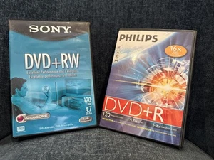 Sony DVD+RW & Philips DVD+R - 2 Discs Total - Picture 1 of 7