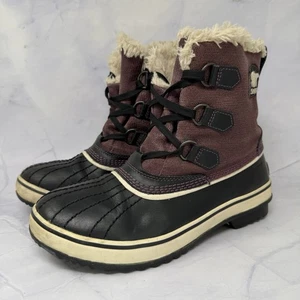 Sorel NL1631 Tivoli Leather Brown Insulated Waterproof Snow Boots Womens Sz 8 M - Picture 1 of 11
