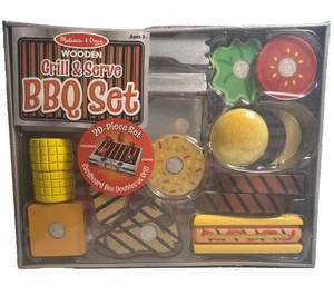 Melissa & Doug Juego de Parrilla de Madera y Servir Barbacoa 20 Piezas Nueva Era 3+ - Imagen 1 de 2