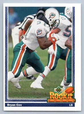 1991 Upper Deck Bryan Cox #607b Miami Dolphins - Image 1 of 2