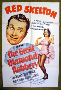 THE GREAT DIAMOND ROBBERY 1953 Red Skelton Cara Williams a fun crime flick - Bild 1 von 1