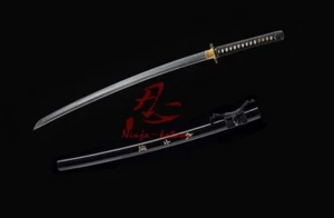 40.6"Handmade japanese katana sword FullTang T10 steel clay tempered sharp blade - Picture 1 of 12