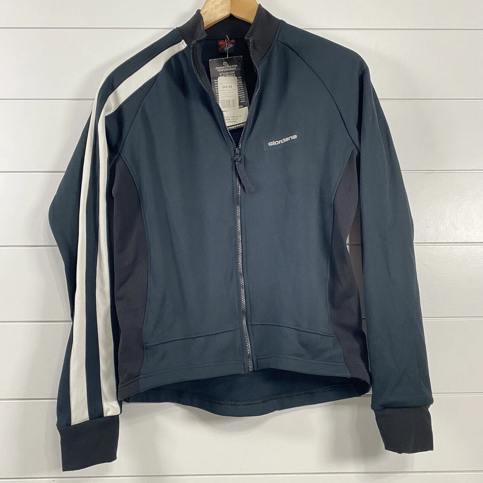 Giordana Womens Ten Piermont Bicycle Full Zip Jacket sz L NWT Black Activewear - Image 1 of 4