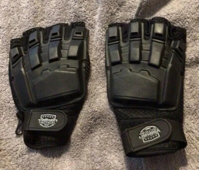 Guantes negros de paintball Valken Tactical para hombre V-Tac dedos abiertos armadura protectora Foto 1 de 4