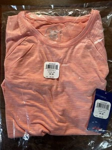NUEVO ASICS Mujer Mandarina S/S Entrenamiento Lineal Top Ropa Activa Camisa M - Imagen 1 de 4
