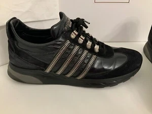 AUTHENTIC BALMAIN BLACK MENS LACE UP SNEAKERS SZ 10 US (43 EU) - Picture 1 of 17