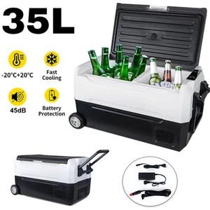 35L Kompressor Kühlbox Mini Kühlschrank Gefrierbox 12V 230V Camping Tragbarer - Bild 1 von 13