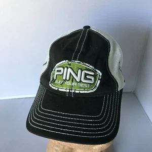 Ping Golf Mütze Play Your Best schwarz Strapback PingMan Logo 59 verstellbare Kappe - Bild 1 von 8