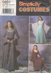Simplicity Sewing Pattern 9891 Costumes Dress Gothic Wedding Size 6 - 12 New - Picture 1 of 13
