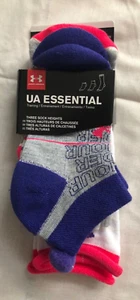 Kid's Under Amour 3 Sock Height Multi Pack Training Socks ~ NEW - Picture 1 of 5