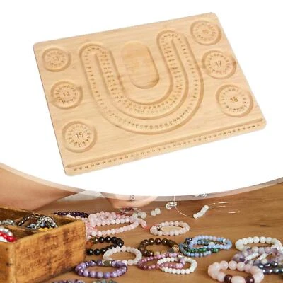 Perlenbrett aus Holz, Schmuck-Messbrett für die Herstellung von Halsketten, - Bild 1 von 4