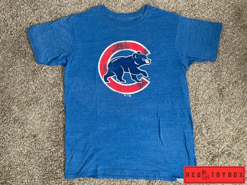 Chicago Cubs Shirt Mens M Blue Fanatics Logo Short Sleeve MLB Baseball Cover