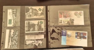 ALBUM Cartes postales, lettres, FDC, feuillets etc. avec 15 feuillets (occasion) - Imagen 1 de 6