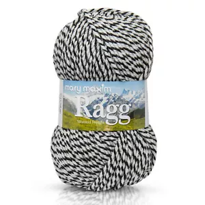 Mary Maxim Starlette Ragg Yarn “Black” | 4 Medium Worsted Weight Yarn for Knit - Picture 1 of 3