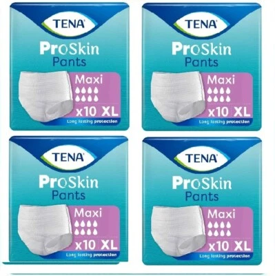 TENA ProSkin Pants Maxi - Extra Large - Incontinence Pants - 4 x Packs of 10