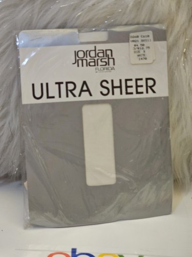 PANTALONI PANTALONI VINTAGE JORDAN MARSH FLORIDA ULTRA TRASPARENTE A CONTROLLO TAGLIA B BIANCHI